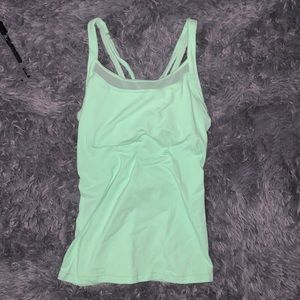 Lime green lululemon cross back tank top